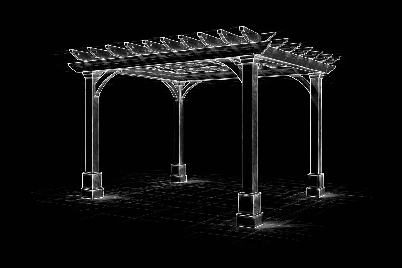 Pergolă din lemn masiv realizată de Lemnologia.ro